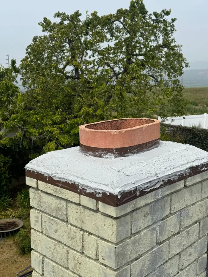 Chimney structural repair in progress in Temecula