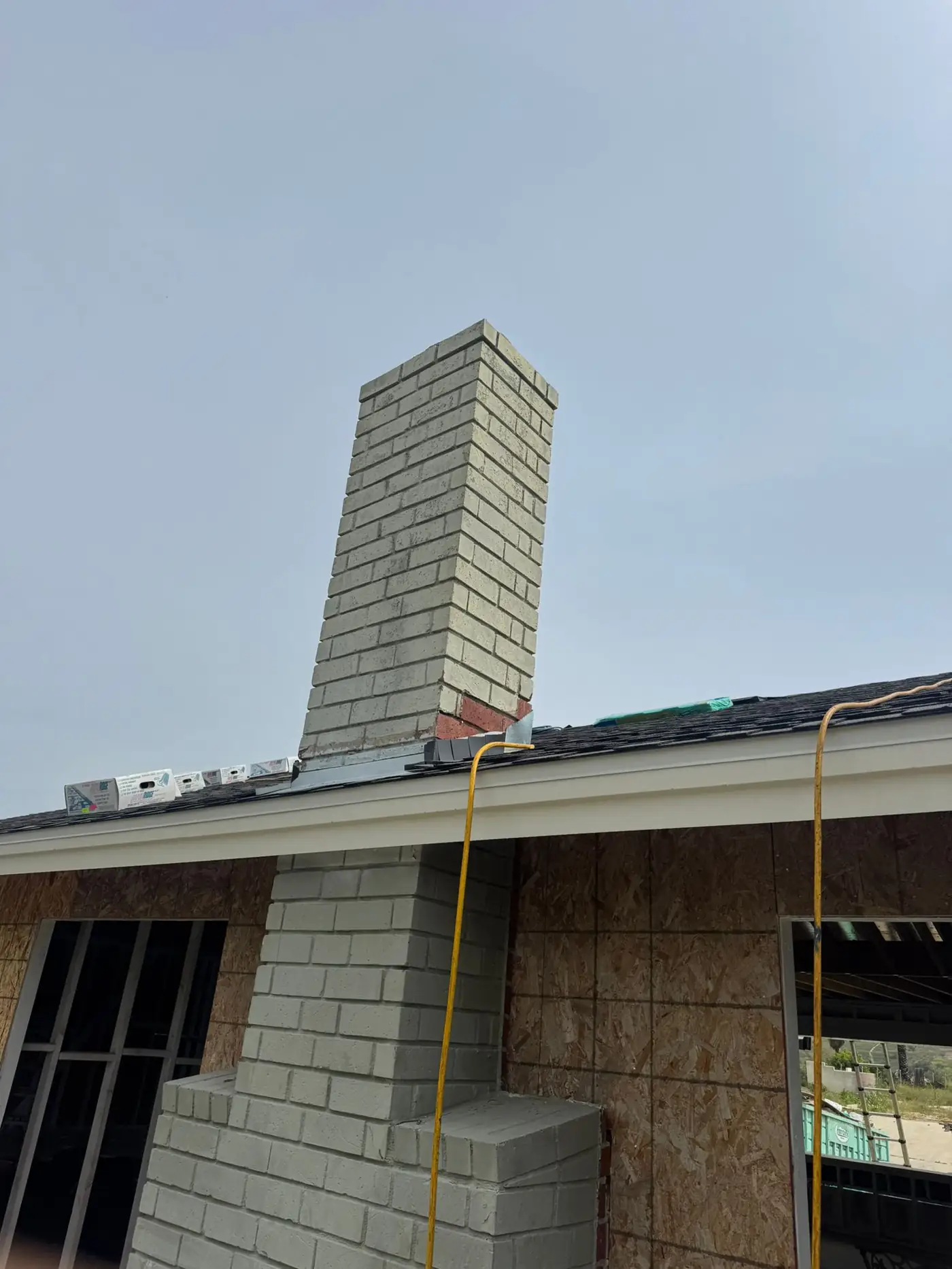 Newly rebuilt brick chimney in Temecula, CA